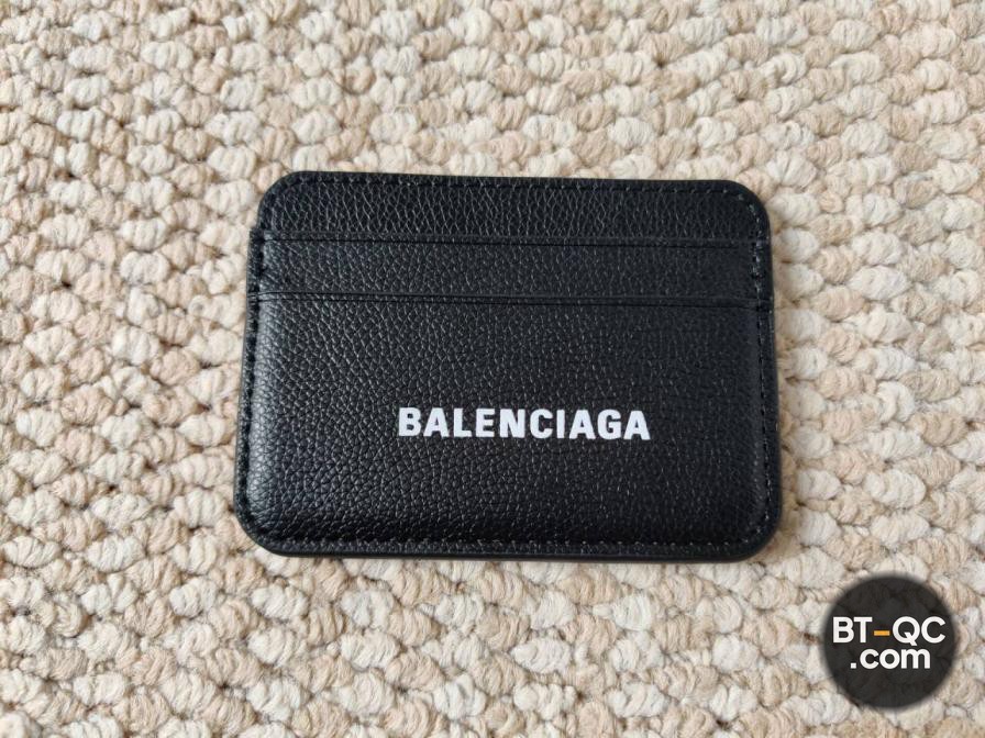 Balenciaga Black Leather Card Holder QC