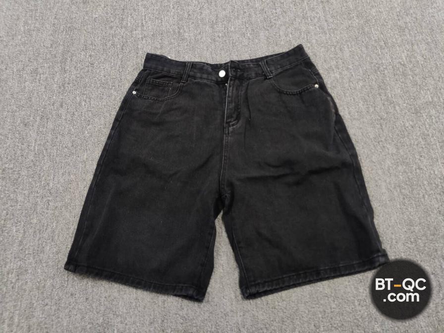Boyue Summer Casual Solid Color Denim Shorts for Men High Street Five-Point Straight Pants Trendy Brand ins Cool and Loose Fit QC