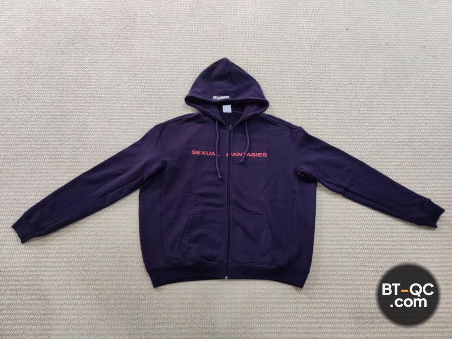 In Stock Vtm 2017 Sexual Fantasies Zipup Hoodie Purple Zip-Up Hooded Sweatshirt QC