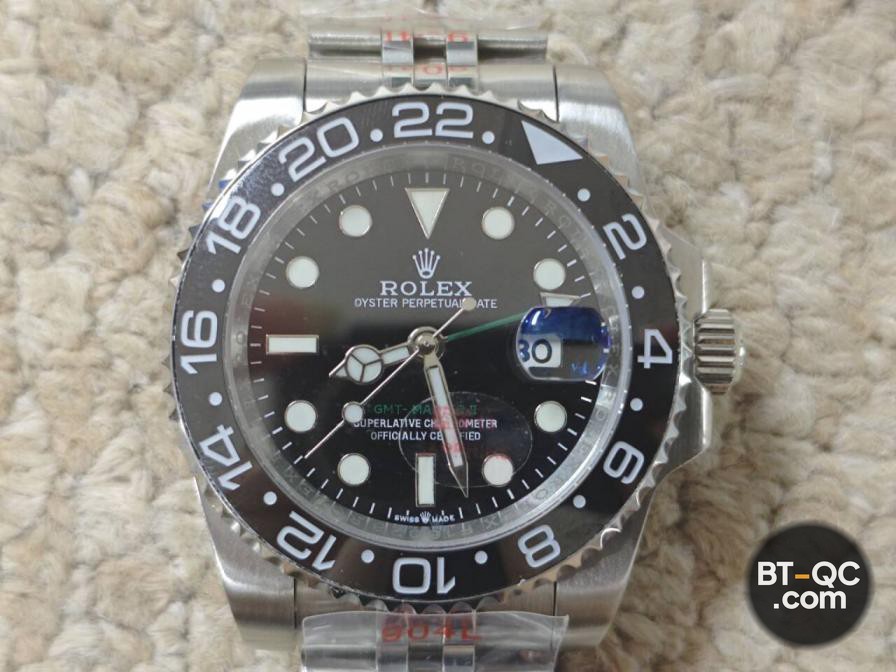 Rolex GMT-Master II Black Dial Jubilee Bracelet Watch QC