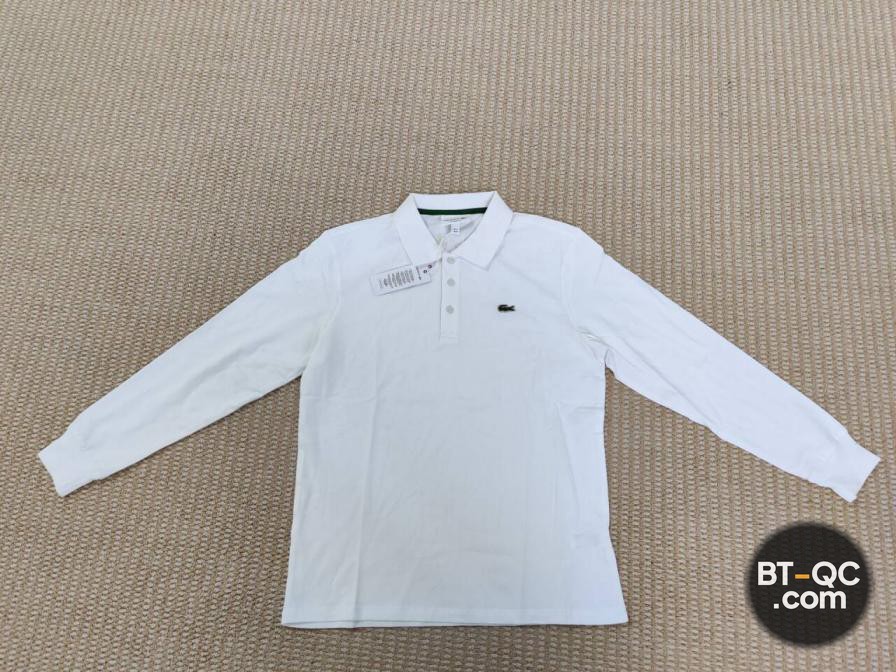 Lacoste Classic Fit Long Sleeve Polo Shirt White QC