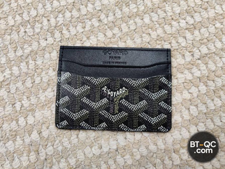 Goyard Card Holder Black Green White QC