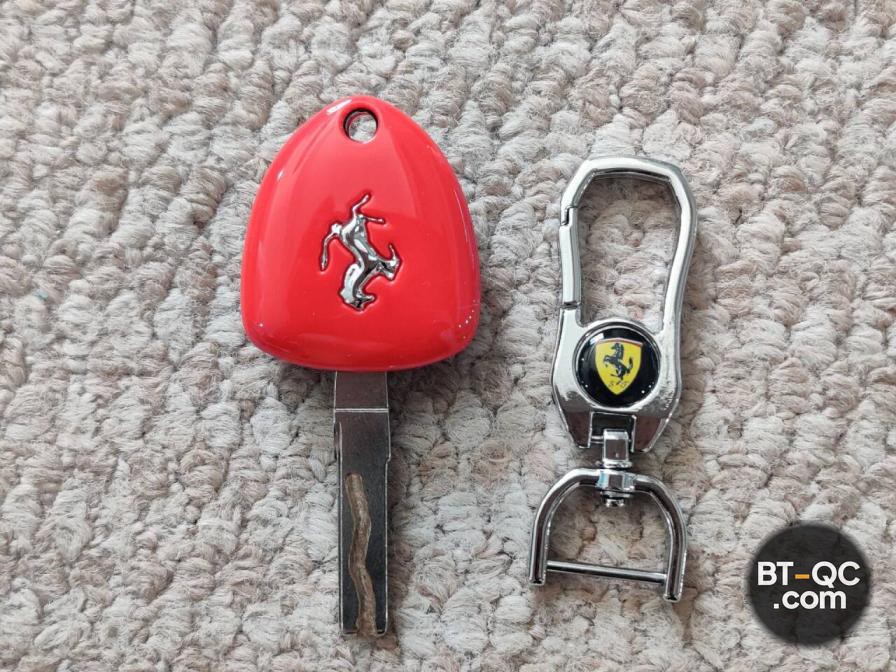 Ferrari Red Key Fob and Keychain QC