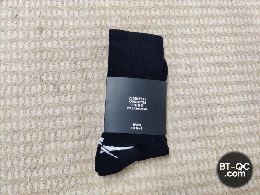 Vetements Reebok Collaboration Sport Socks Black EU 38-44 QC