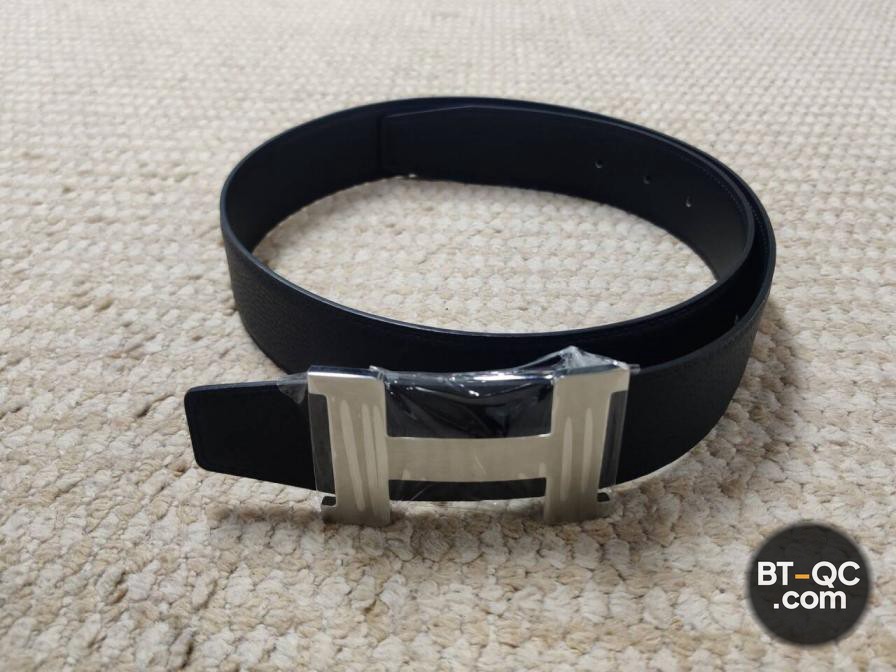 Hermes H Buckle Belt Black QC