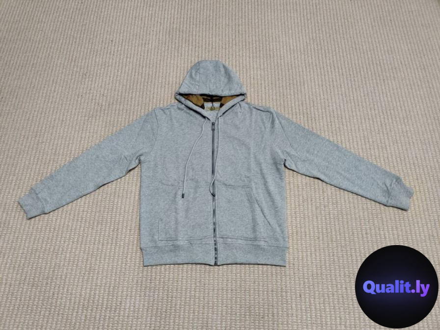 Burberry Grey Zip Hoodie QC