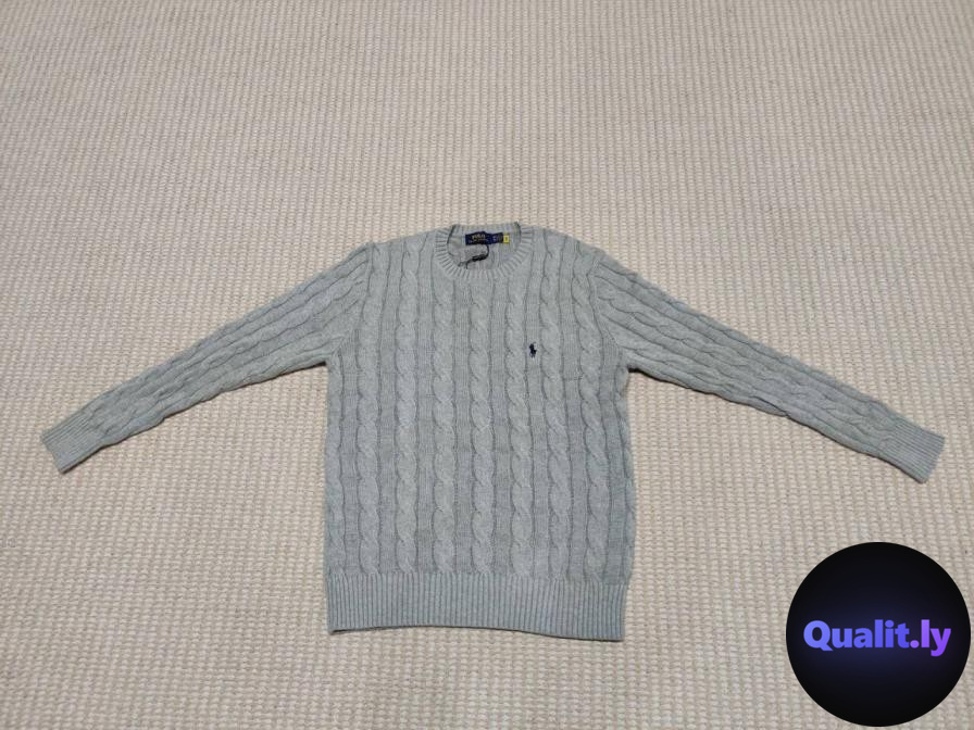 Polo Ralph Lauren Cable Knit Sweater Grey QC