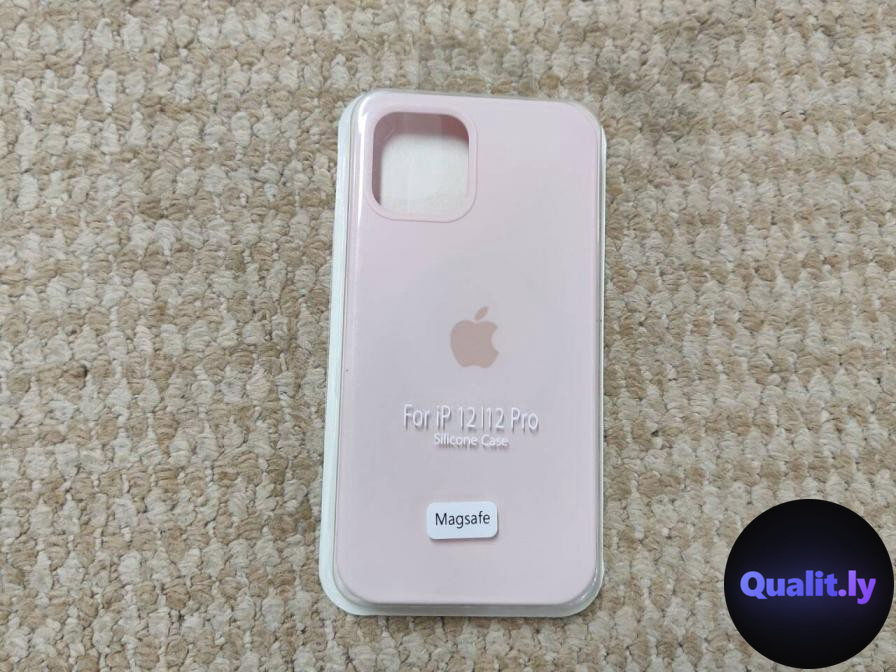 Apple iPhone 12 12 Pro Silicone Case MagSafe Pink QC