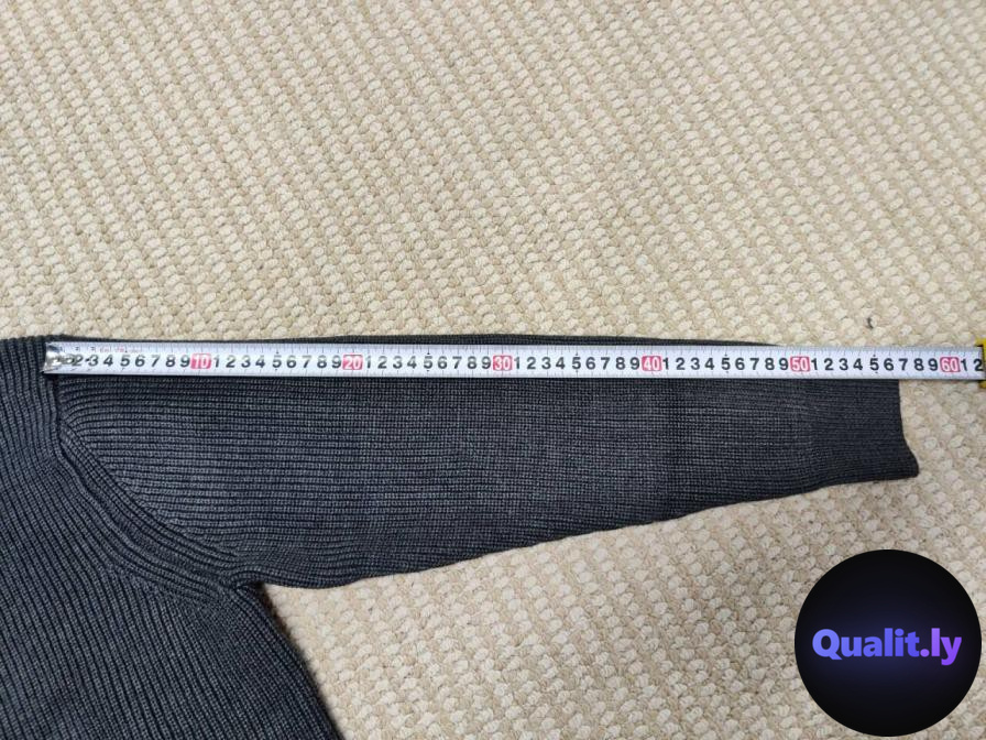 Four-Corner Stitching Design Loose-Fitting Crew Neck Sweater Striped Wool Blend Unisex Thickened Warm Knitwear — QC-foto 3
