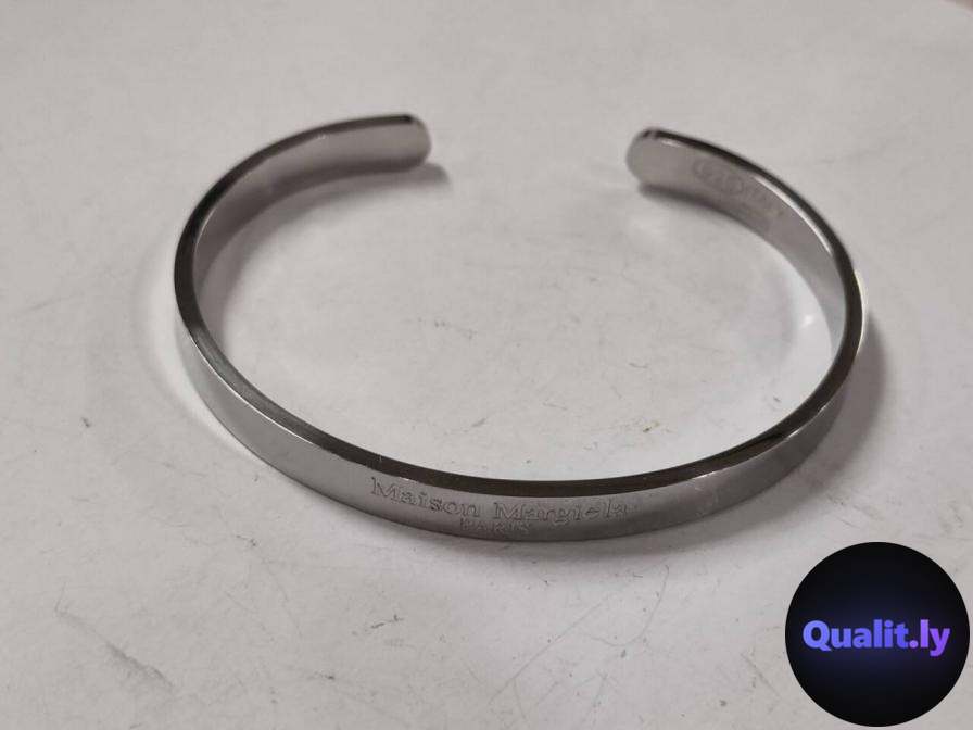 Maison Margiela Paris Silver Tone Cuff Bracelet QC