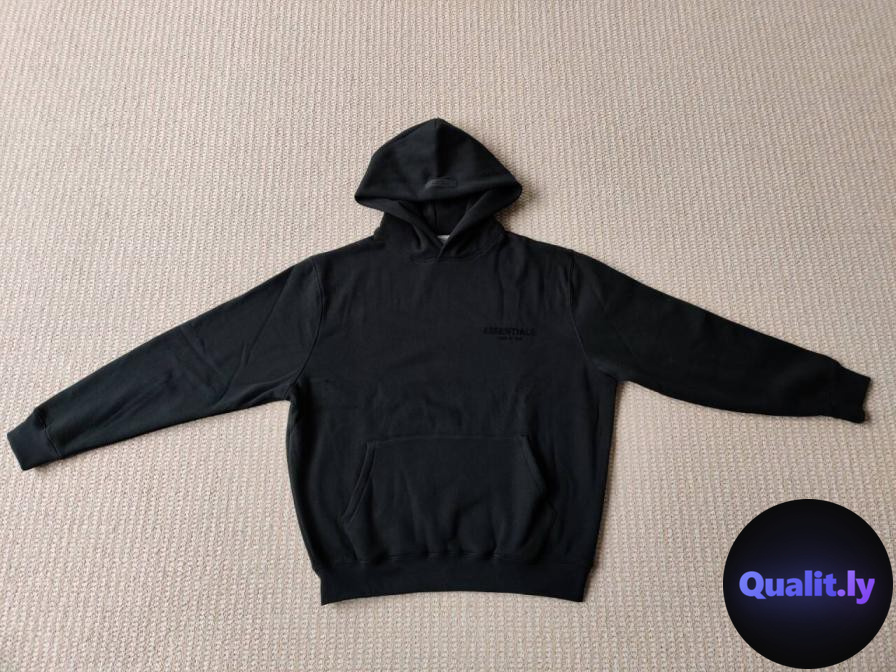 Essentials Fear of God Black Hoodie QC