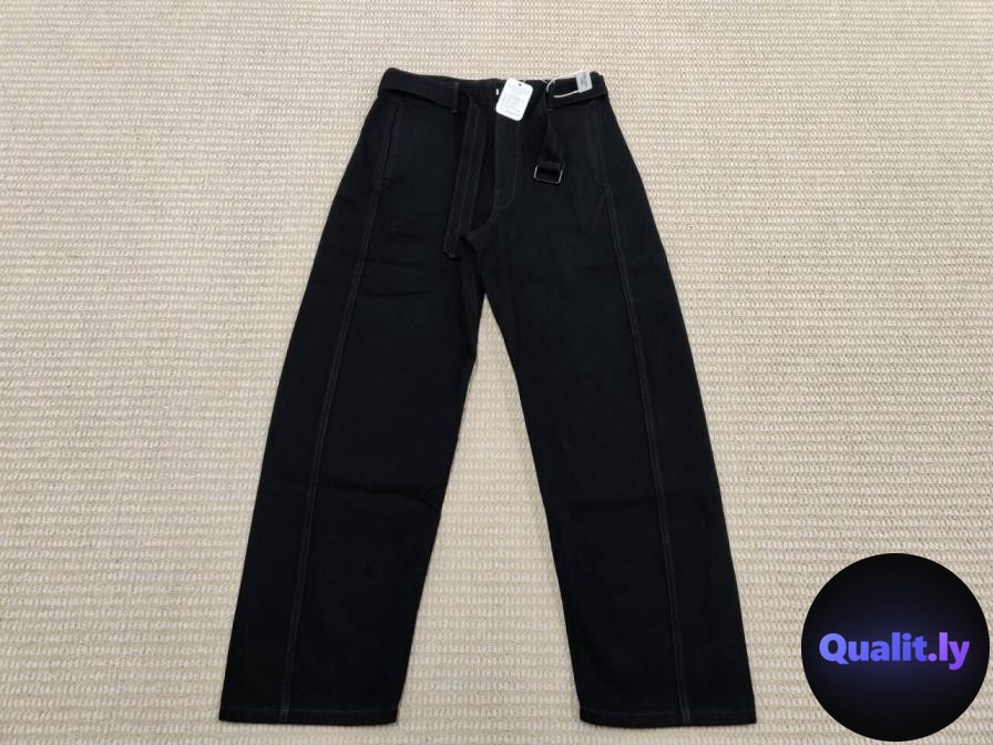 Black Wide Leg Belted Pants QC