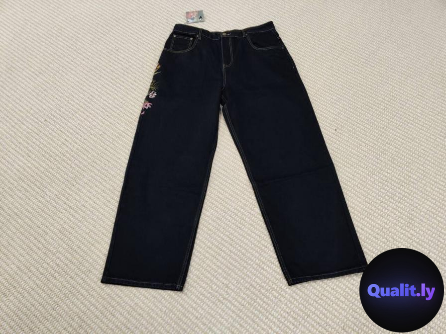 Tiger Independent Large D-Style Floral-Flaming Apricot Delicate Jeans QC