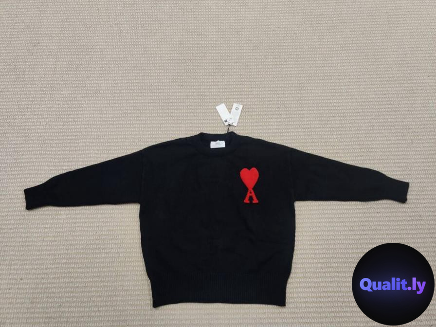 Ami Alexandre Mattiussi Black Ami de Coeur Sweater QC
