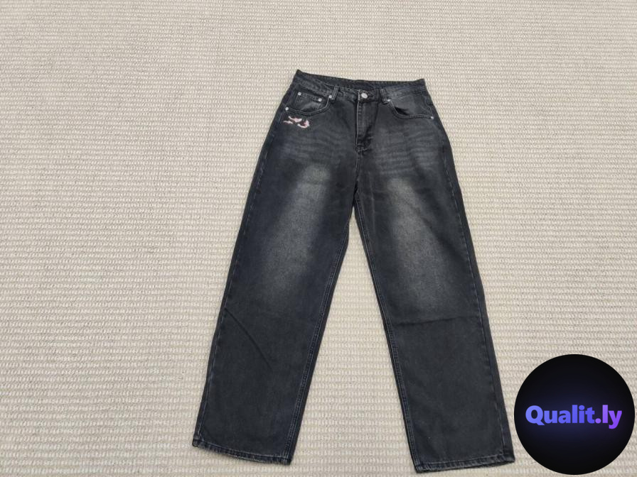 DS鱼塘黑色牛仔长裤 QC