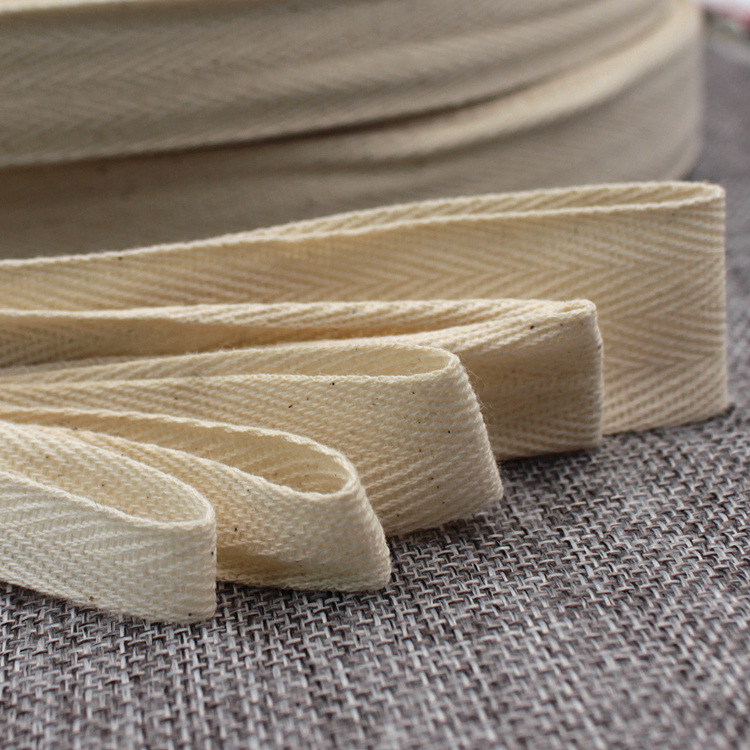 Factory Direct Sales Pure Cotton Edging Tape, All-Cotton Herringbone Pattern, Herringbone Webbing, Yarn Tape, Garment Accessories, Webbing Accessories