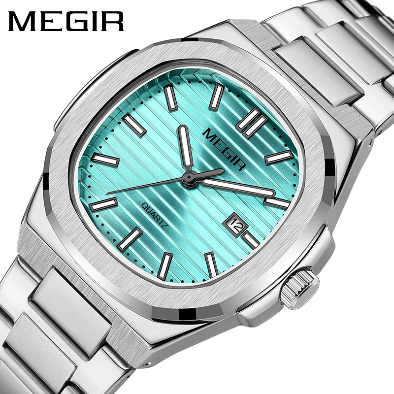 MEGIR men's watch high sense simple fashion men's luminous business calendar quartz watch men's 1084