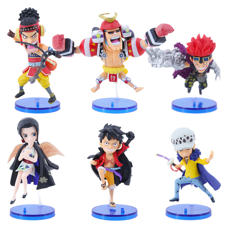 Nautical 6 One Piece Hand-made Q Edition Luffy Robin Uthorp Frankench Rocky King Decoration Doll