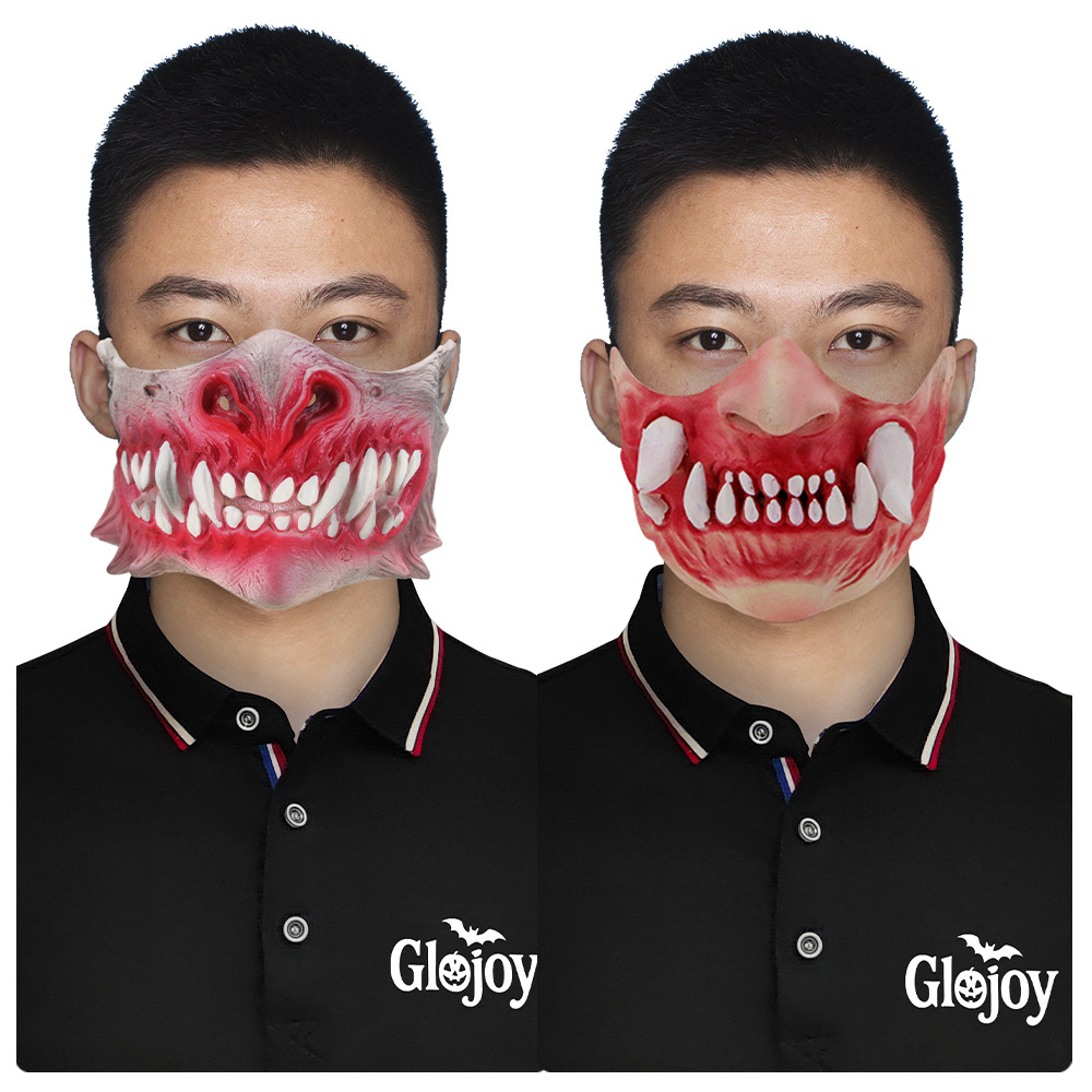 Big Mouth, Sharp Teeth, Scary Ghost Face Mask, Masquerade Party, Cross-Border Live Broadcast Mask, Halloween Party Prank Props