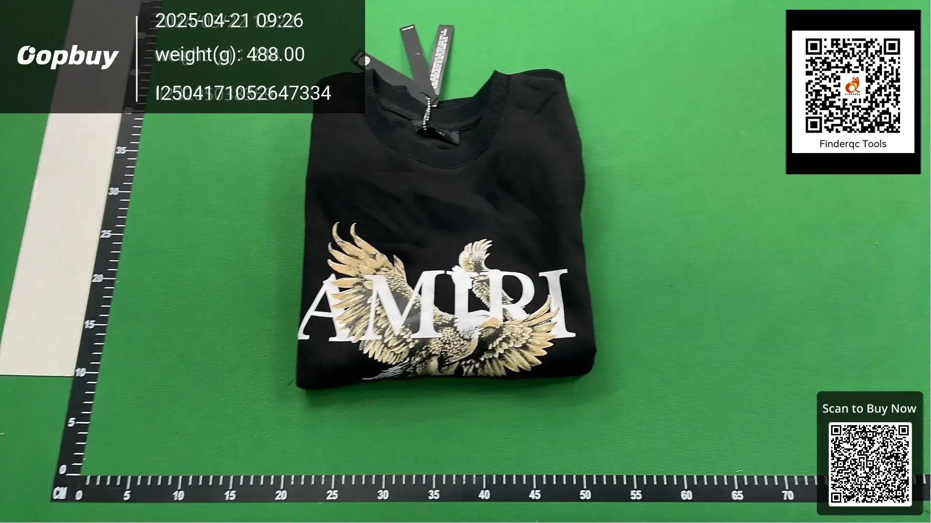 AMIRI Eagle Letter Print Terry Sweater
