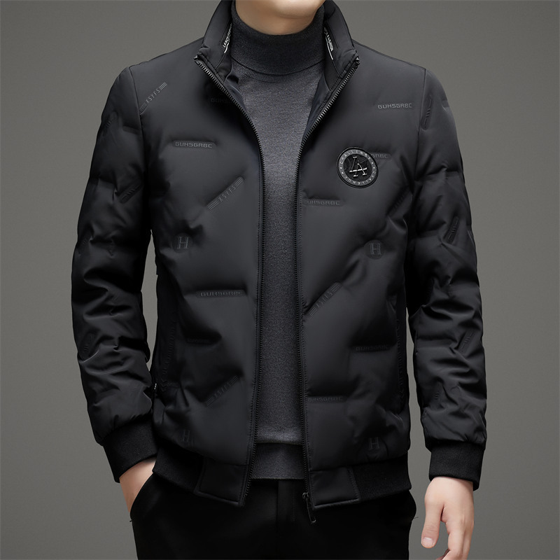 2024 winter new men's stand collar down jacket short warm casual versatile youth fashion winter coat