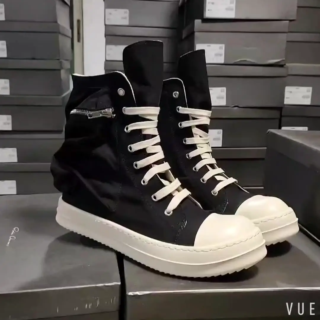 24ss Europe and the United States and the United States summer men's high-top canvas men and women's shoes casual sports students thick bottom heightened breathable board shoes big yards
