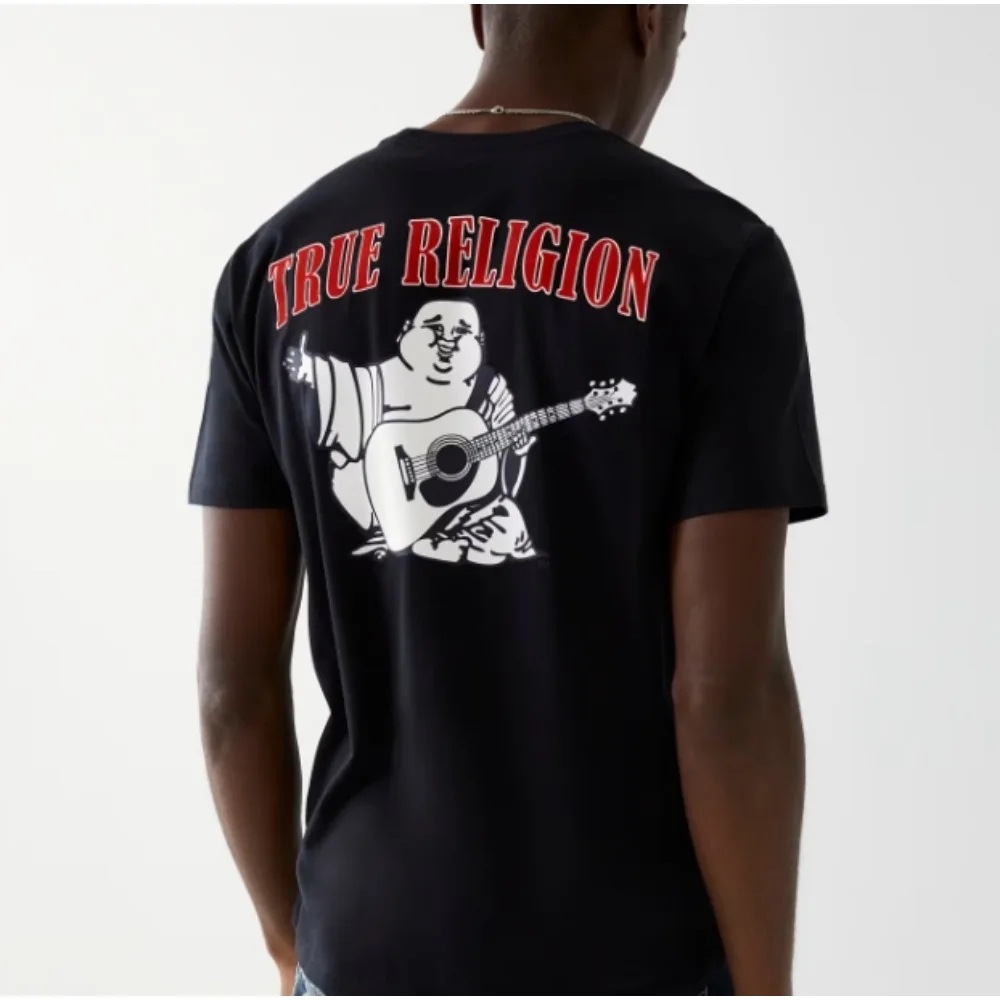 True Religion T-Shirt Graphics T-Shirt Men Cotton Graphic