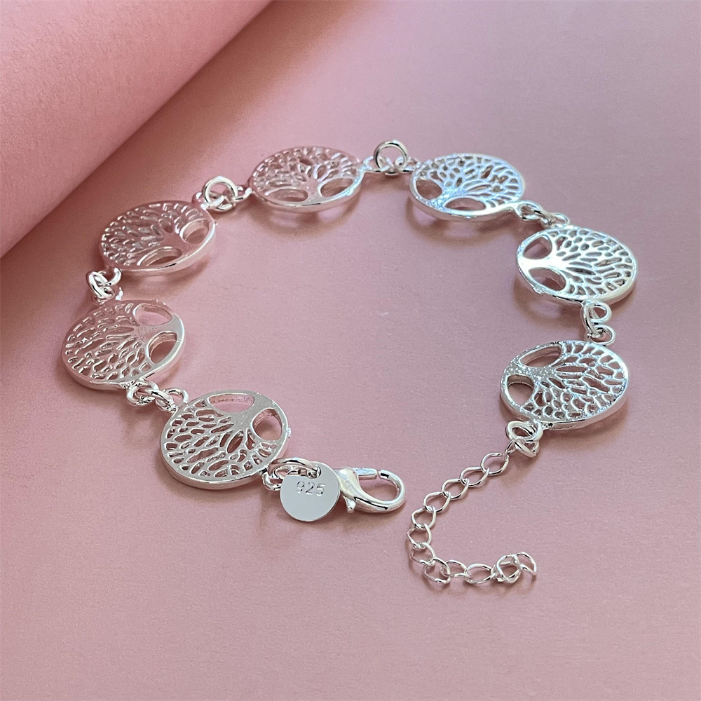 Foreign trade jewelry silver-plated tree of life bracelet little red book trembles popular bracelet in stock wholesale