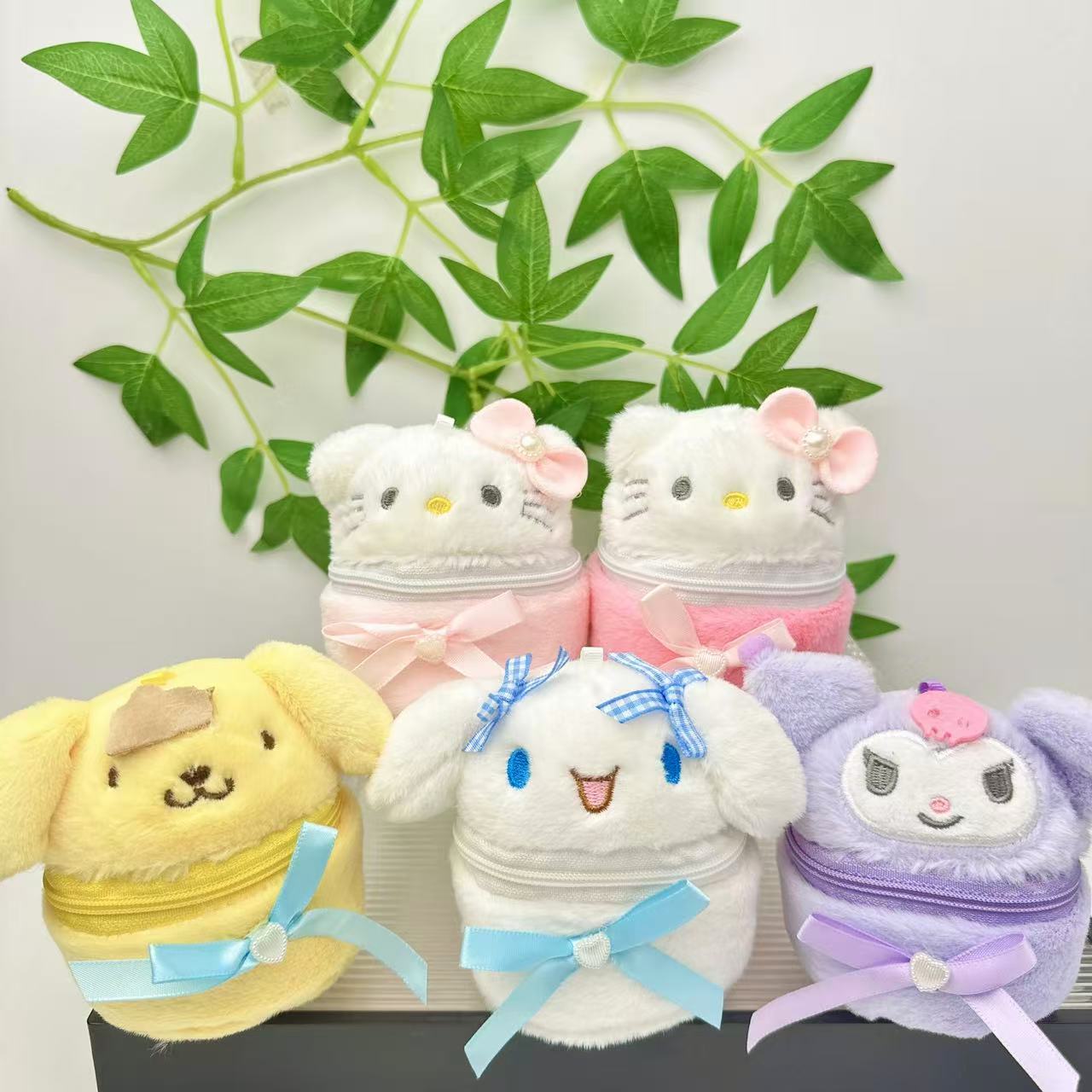 Trendy Sanrio Bucket Bag Doll Coin Purse Pendant Internet Celebrity Creative Headphone Cosmetics Bag Jewelry Backpack Accessories
