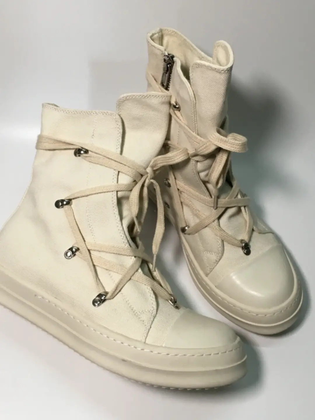Ro Fabled Shoes Geometric Five-Pointed Star High-Top Shoes Milk-Scented Sole Black and White Shoelace Men's Shoes Six-Pointed Star Women's Shoes