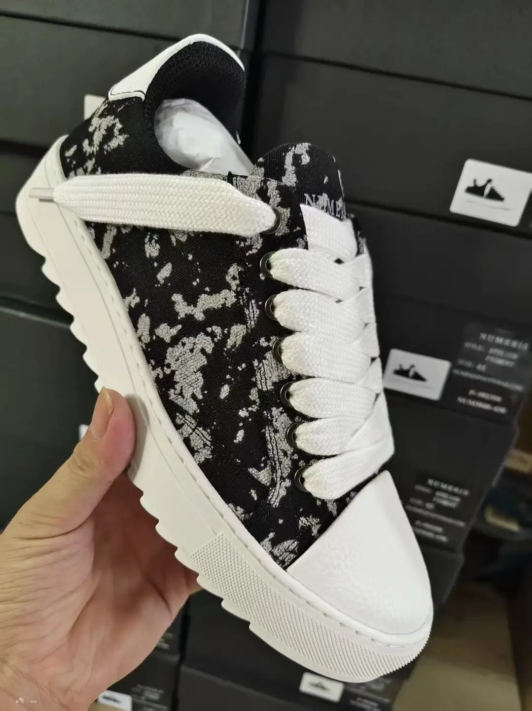 GPZ sports shoes men's handmade spray painted canvas shoes are fashionable, trendy, and personalized Board shoes