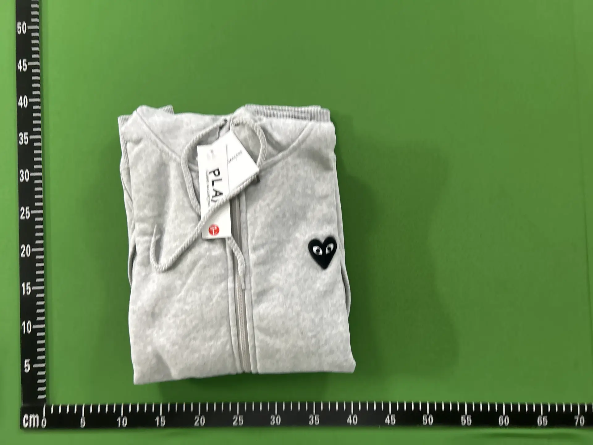 Comme des Garçons Play Zip Hoodie Grey