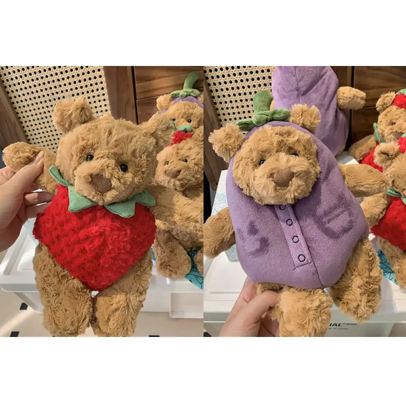 jellycat doll genuine official Barcelona eggplant strawberry bear plush doll toy Christmas gift items