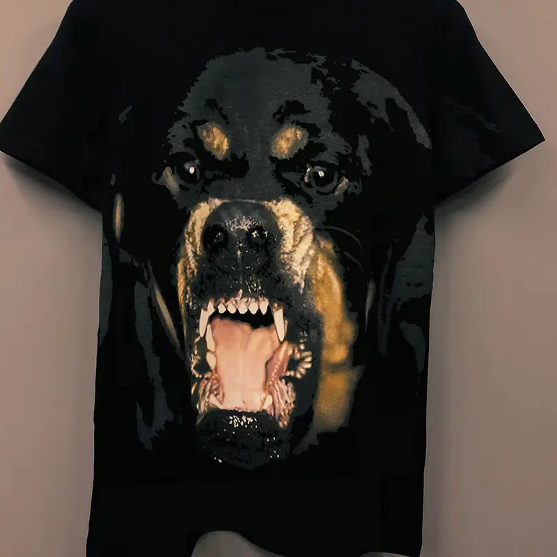 Fashion Trendy Handsome Loose Dog Head Men and Women pure cotton Half Short Sleeve T-Shirt Trendy Couple Outfit Summer New arrival