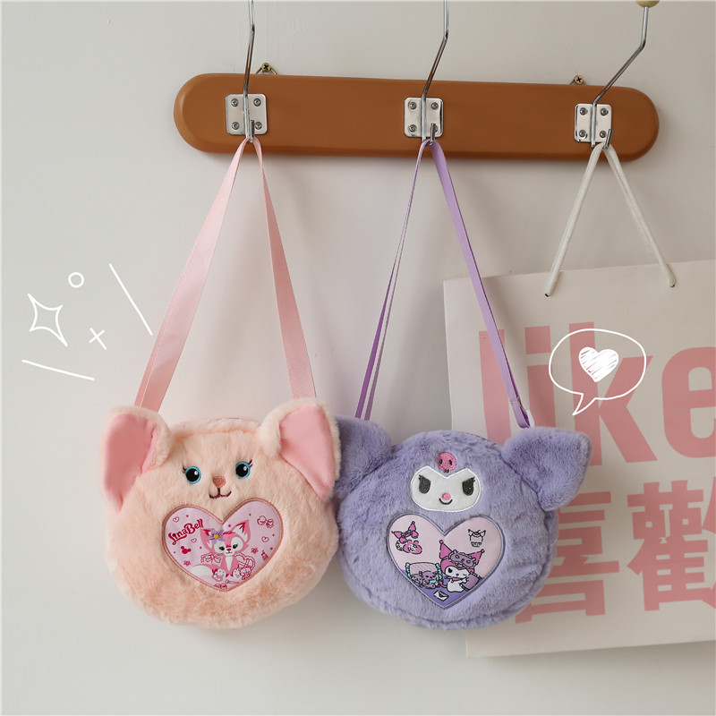 Cartoon Cinnamon Dog Plush Crossbody Bag Cute Lina Belle Shoulder Bag Soft Cute Kuromi Children's Doll Doll