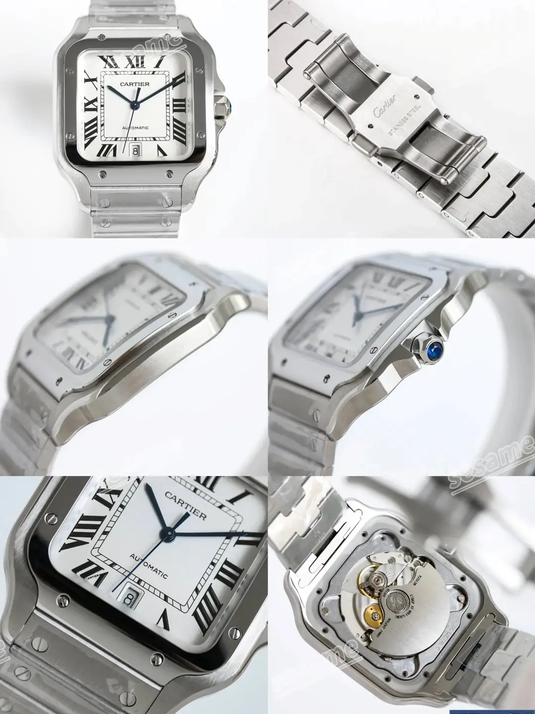 Cartier Santos Automatic Stainless Steel Watch