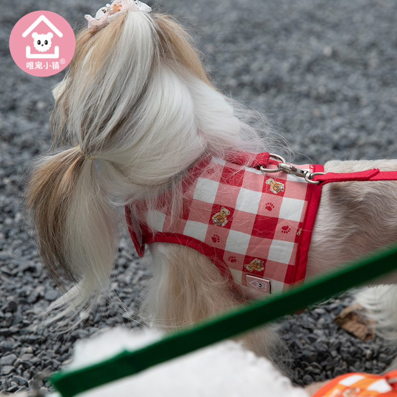 Only Pet Town * with rope chest strap traction rope walking dog dog cat vest clothes chest strap Teddy supplies manufacturers