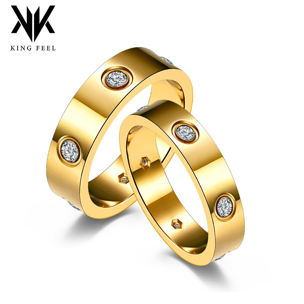 Cross-border Amazon European and American wind titanium steel diamond lovers ring ring men's and women's Tide brand neutral wind hand jewelry manufacturers