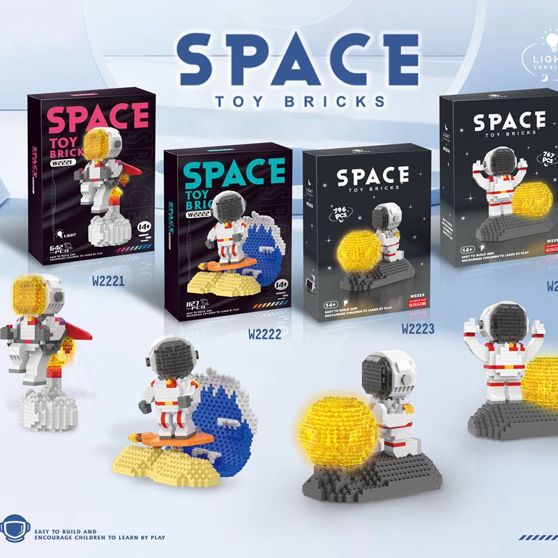 Internet Celebrant Astronaut Building Blocks Puzzle Assembled Toys Children's Day Gift Tiny Particles Compatible Lego Building Blocks Wholesale