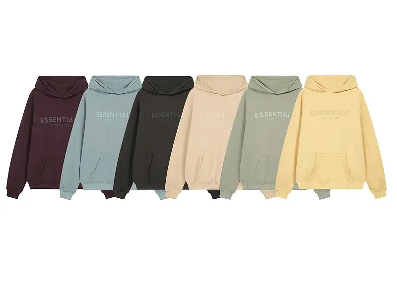 FEAR OF GOD ESSENTIALS FOG LOGO华夫格套里连帽卫衣