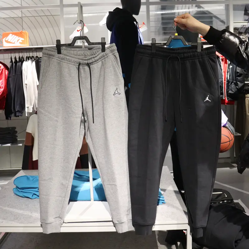 Authentic Air Jordan Men's Jumper Print Fleece-Lined Casual Sports Tapered Pants Dq7341