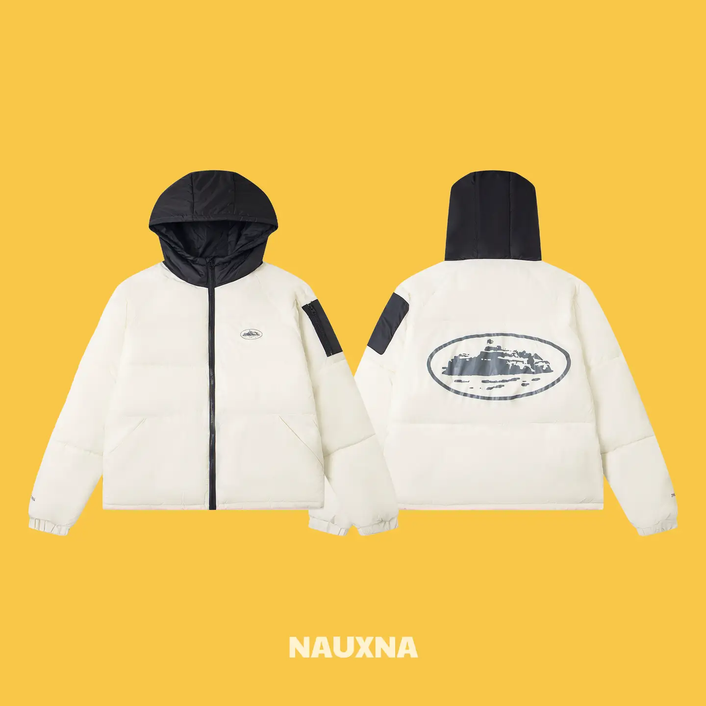 Corteiz down Jacket Hooded Warm Jacket Loose Ukdripdrill European and American Celebrity Style Hip-Hop Streetwear