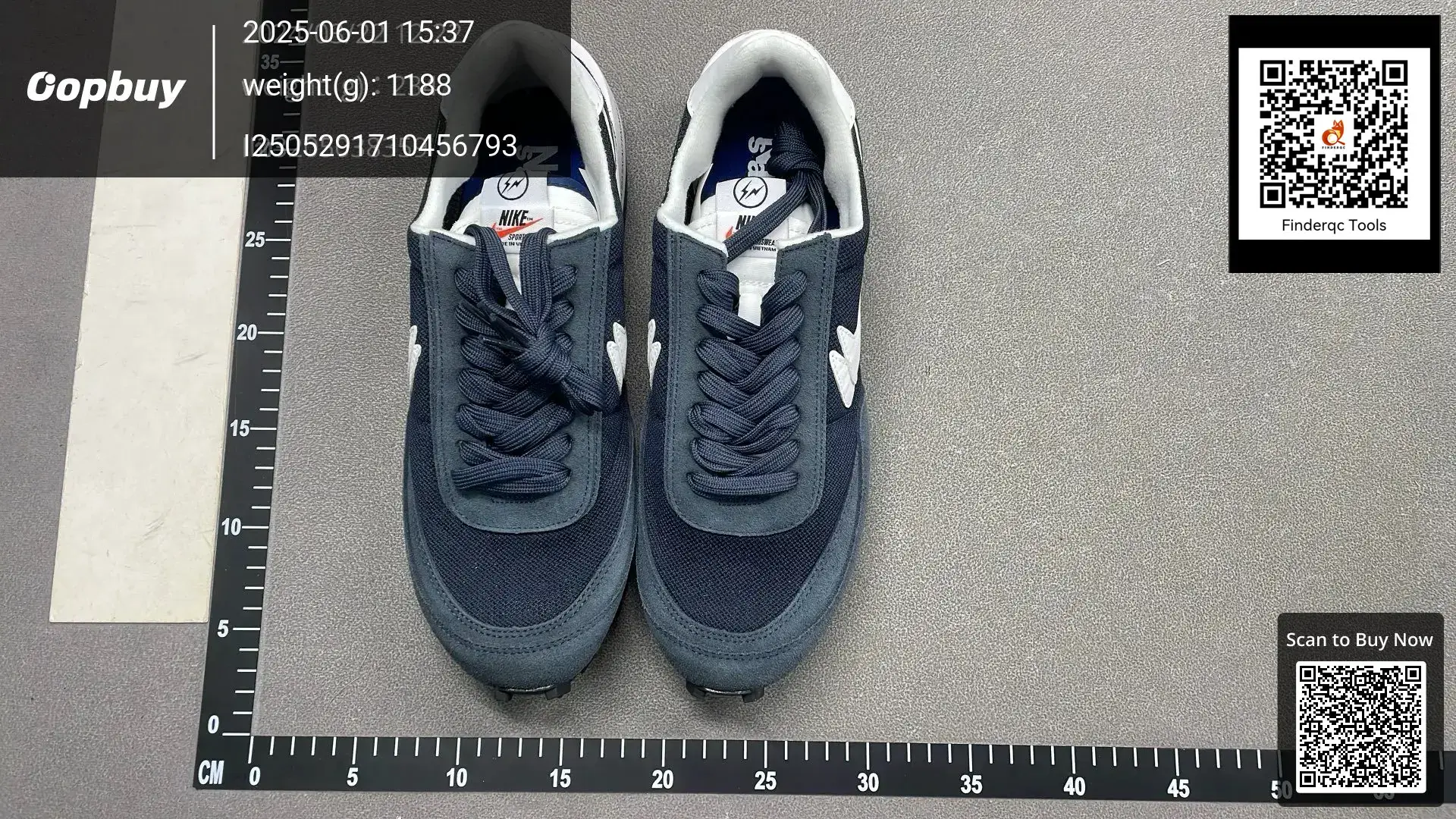 Nike Sacai Waffle White Grey Black Sneakers