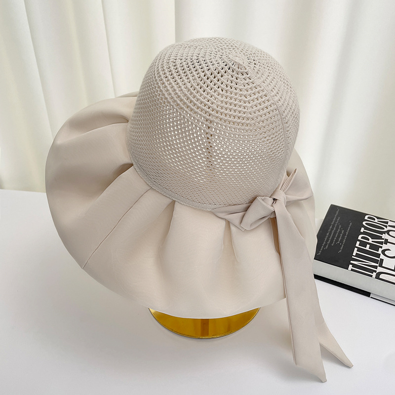 Fisherman's Hat Women's Sunscreen Knitted Collapsing Colored Glue Sun Hat Women's Ultraviolet Protection Sun Hat Sunscreen Sun Hat