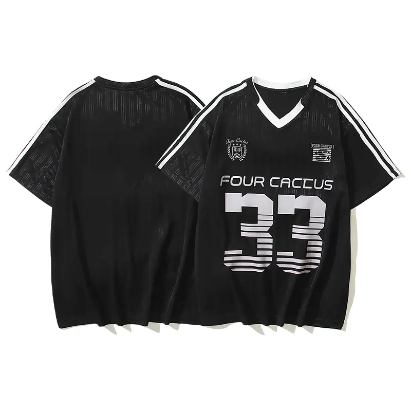 American Street Sports No. 33 Digital Printing Quick-Drying Breathable Oversize Short-Sleeved T-Shirt Jersey for Men and Women Couples