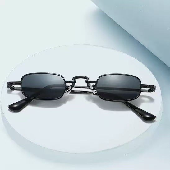 New Retro Hip Hop Sunglasses Gorgeous Trend Metal Box Sunglasses Cross Border Wholesale