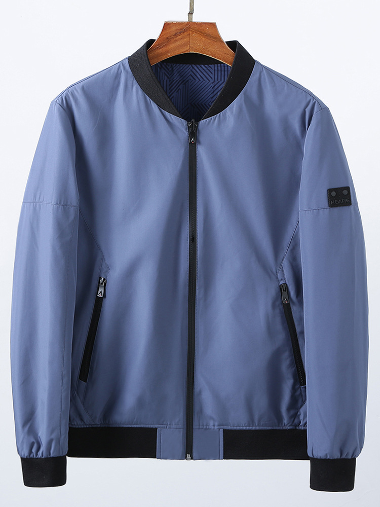 Haipai Label Clipping Jacket Men's Spring and Autumn Fashion Baseball Collar Jacket Young Men's Double-sided Jacket 1R312