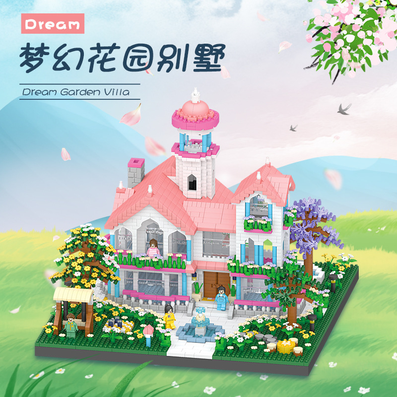 Leji compatible with Lego building blocks micro particles children's assembled toys dream garden villa free shipping wholesale