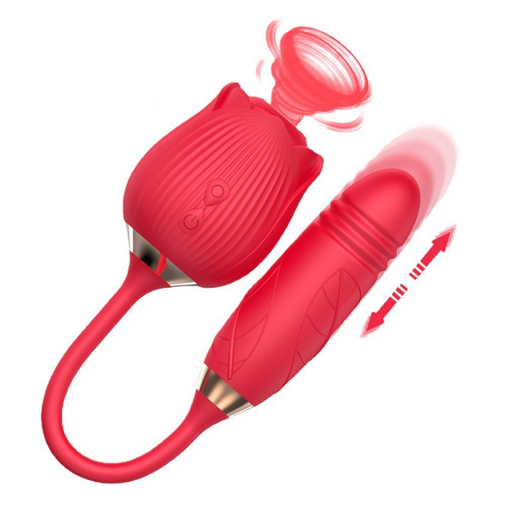 Amazon's Popular Foreign Trade Product Orena Full Garden Flower 2-3-4-5 Generation Tongue Licking and Sucking Telescopic Stick Female Vibrator