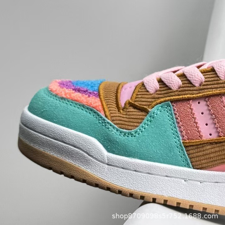 2025 Spring and Summer Retro Color-Blocking Trendy Low-Top Sneakers, Breathable, Lightweight, Non-Slip, Comfortable, Casual Sports Shoes for Couples QC 写真 1688 Qualit.ly